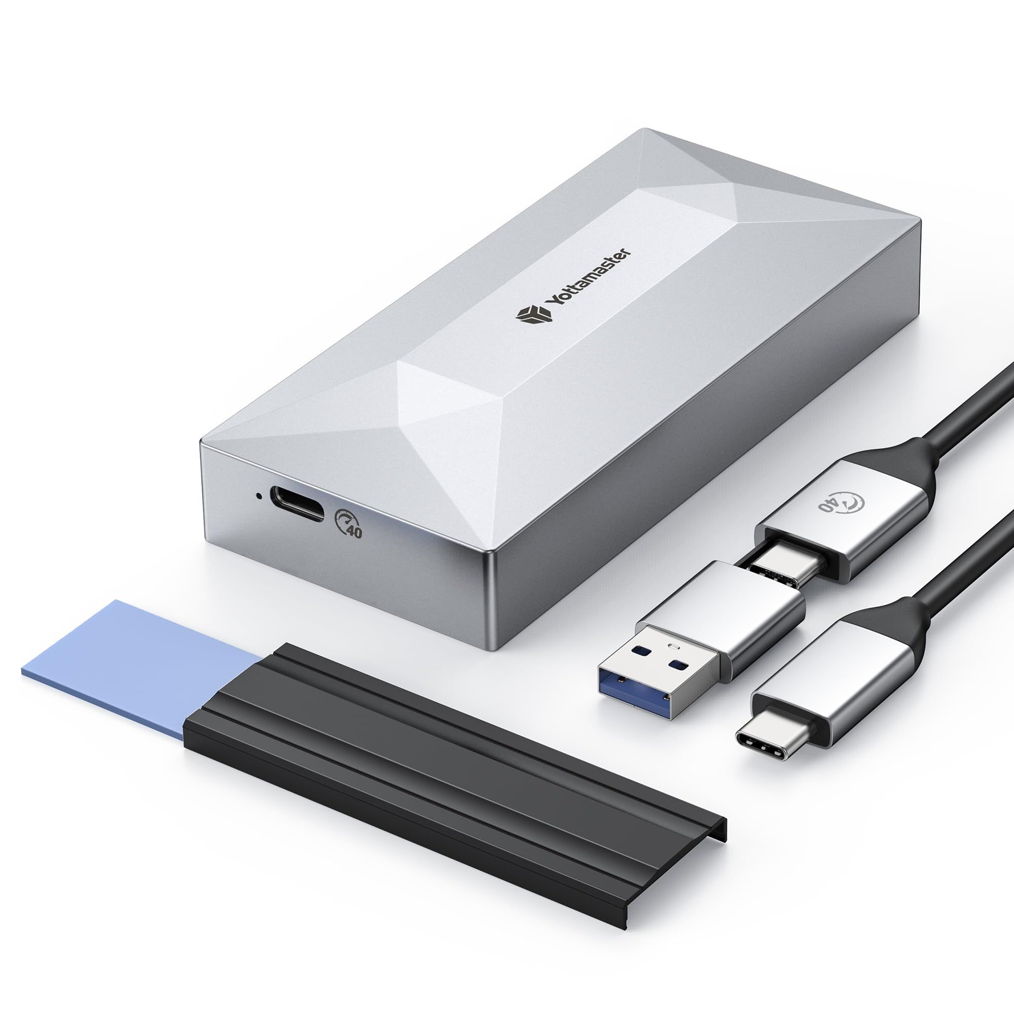 Yottamaster 40Gbps M.2 NVME SSD Enclosure for USB4/Thunderbolt 4/3
